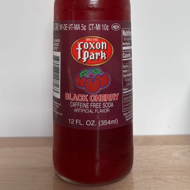 BLACK CHERRY Soda Foxon Park (OLD FASHIONED SODA).