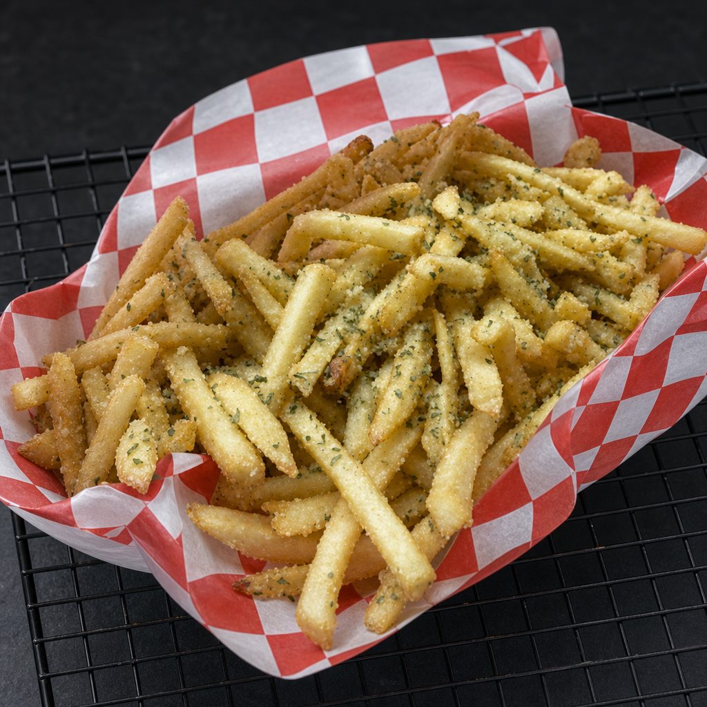 - String Fries (GARLIC PARMESAN).